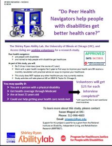 Flyer for the Research Study includes logistics and contact information 