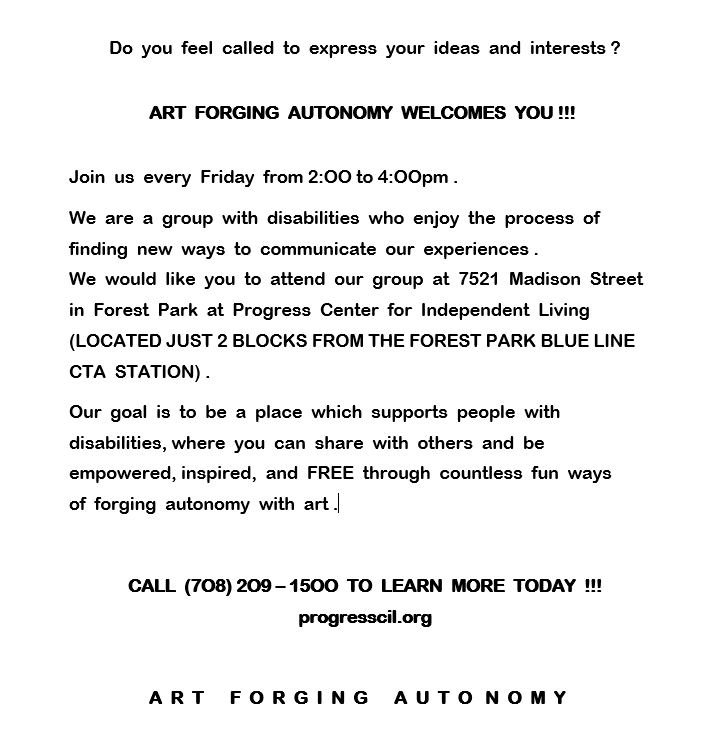 ART  FORGING  AUTONOMY  WELCOMES  YOU !