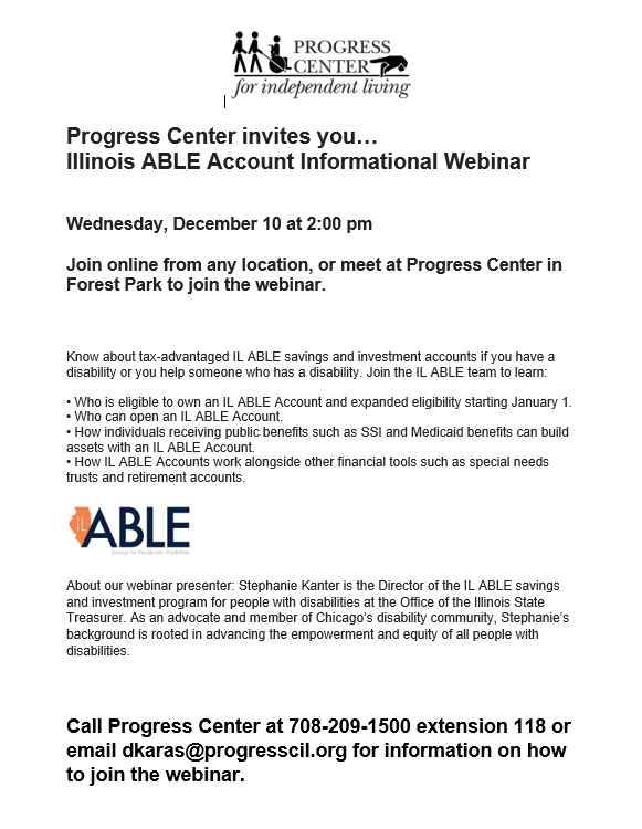 Illinois ABLE Account Informational Webinar