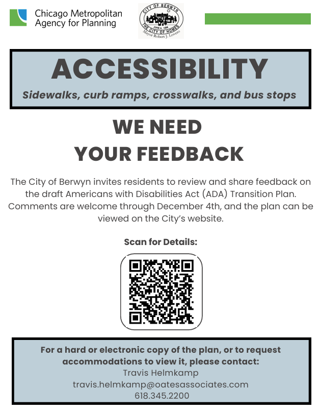City of Berwyn ADA Transition Plan Public Comment Opportunity