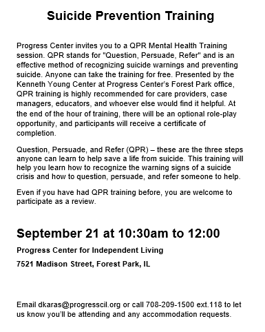 Suicide Prevention Training